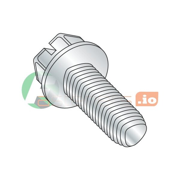 Newport Fasteners Thread Forming Screw, #10-24 x 5/8 in, Zinc Plated Steel Hex Head Slotted Drive, 7000 PK 969157 - main